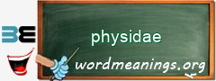 WordMeaning blackboard for physidae